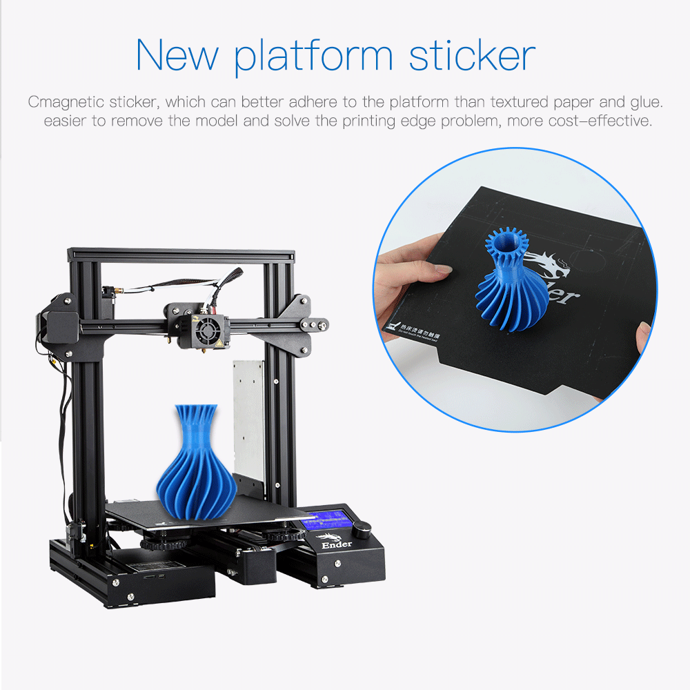 Creality 3D Ender-3 Pro 3d принтер DIY комплект MK-10 экструдер с функцией повторной печати Ender 3 Pro MeanWell источник питания