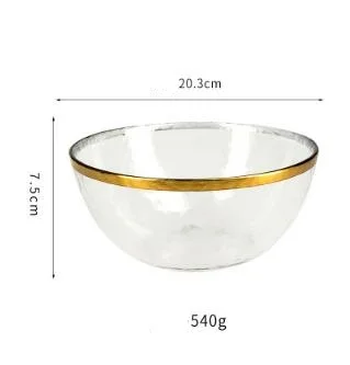 KINGLANG нордическая INS холодная печать Пномпень Хрустальная чаша прозрачная стеклянная чаша домашняя маленькая свежая индивидуальная десертная чаша - Цвет: 1