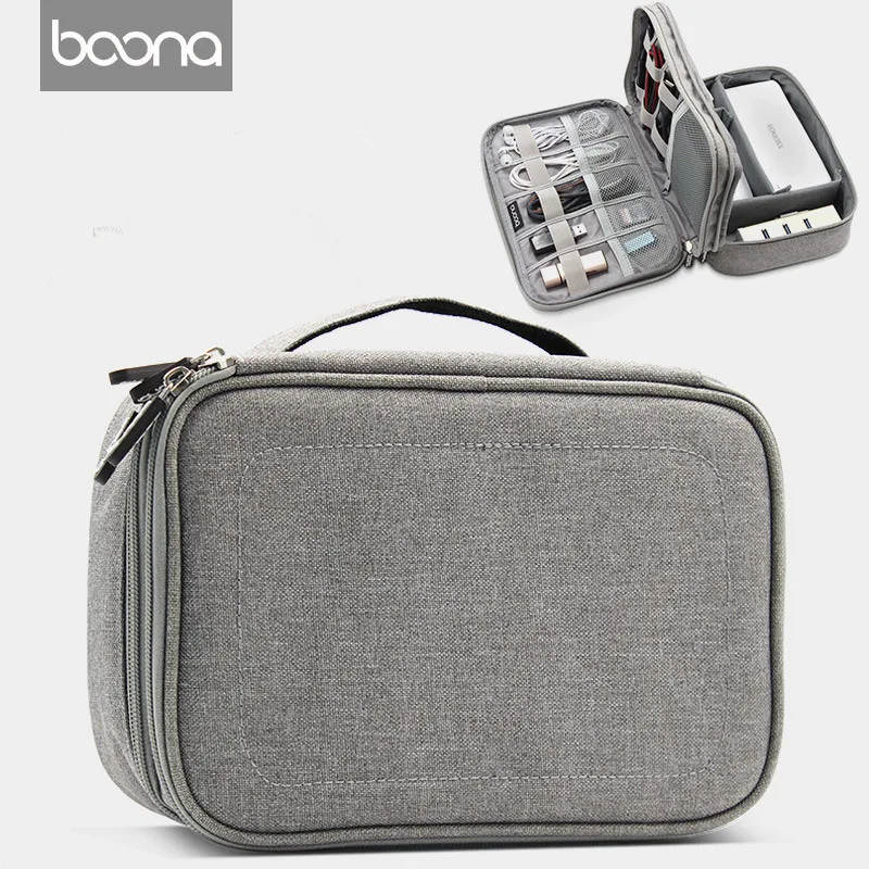 

Portable Travel case Cable Organizer clips electronic accessories Storage Bag for USB Drive Charger Power flash disk laptop bags
