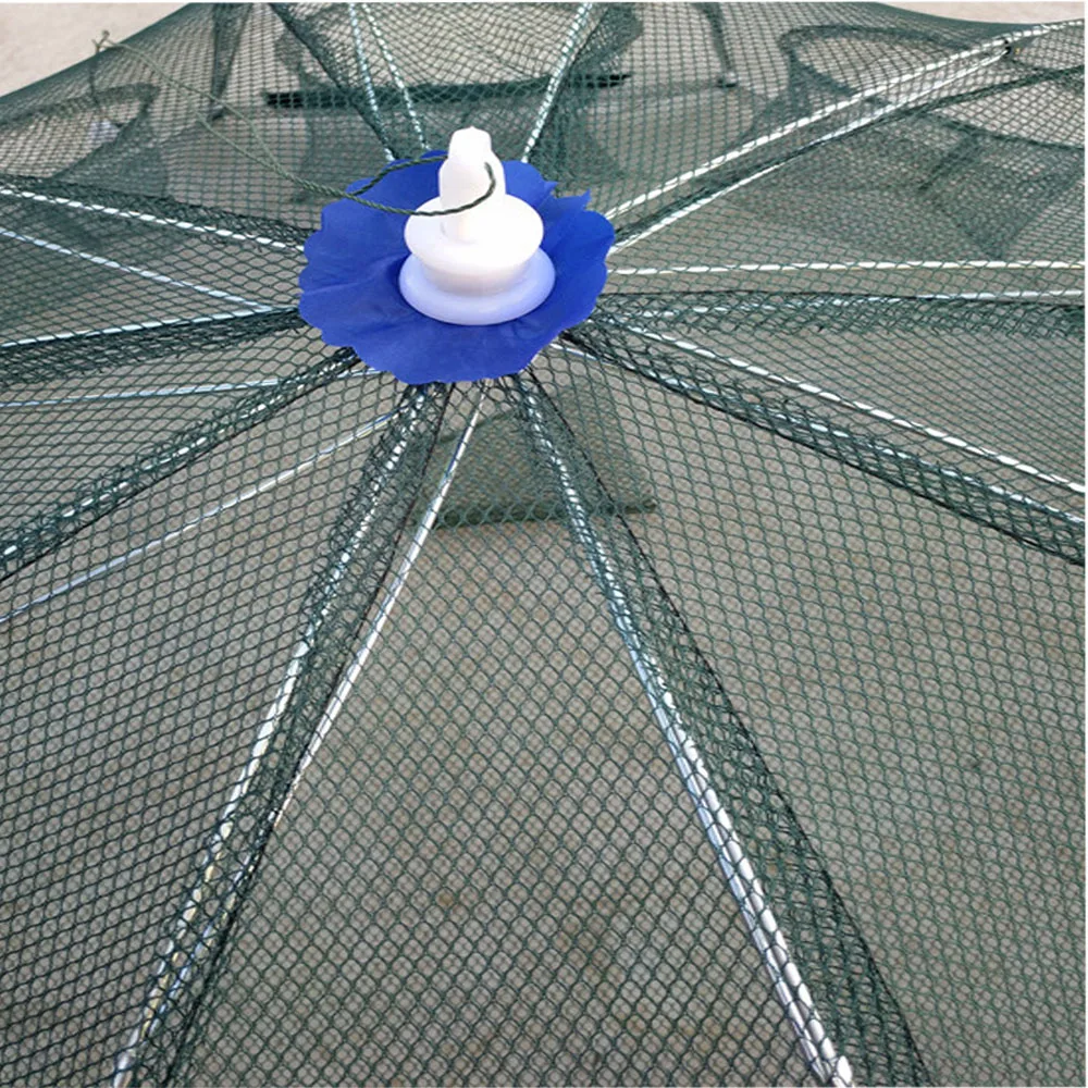 Automatic Folding Fishing Net Shrimp Crab Fish Trap Cast Umbrella Type Cage Nets