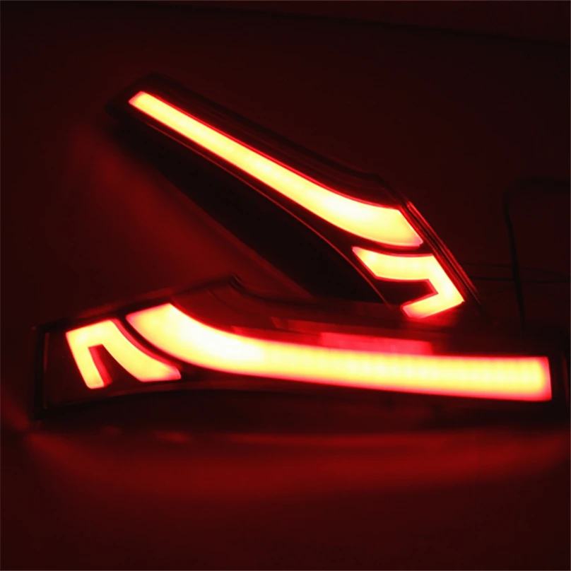 Автомобильный мигающий 2 шт. автомобильный Стайлинг для Honda Fit Jazz светодиодный DRL светильник заднего бампера тормозной сигнальный задний светильник