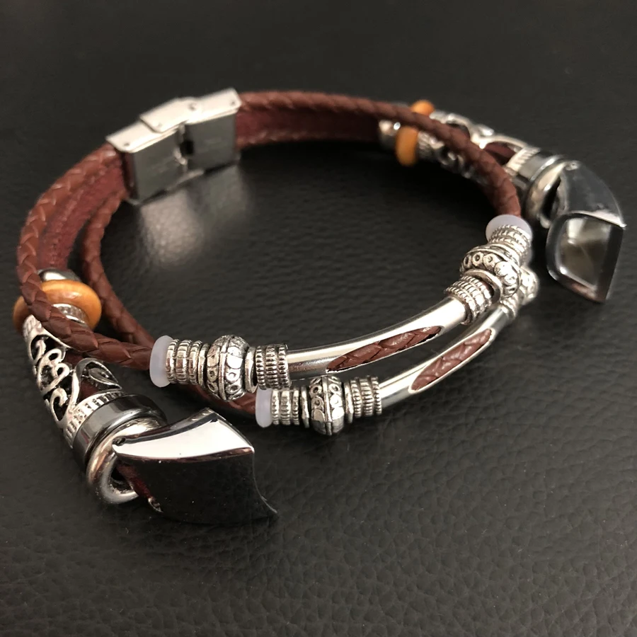 

Strap for Honor Band 4 Genuine Leather Retro Braided Watch Band Bracelet for Huawei Honor Band 4 Wristband Strap Accessories