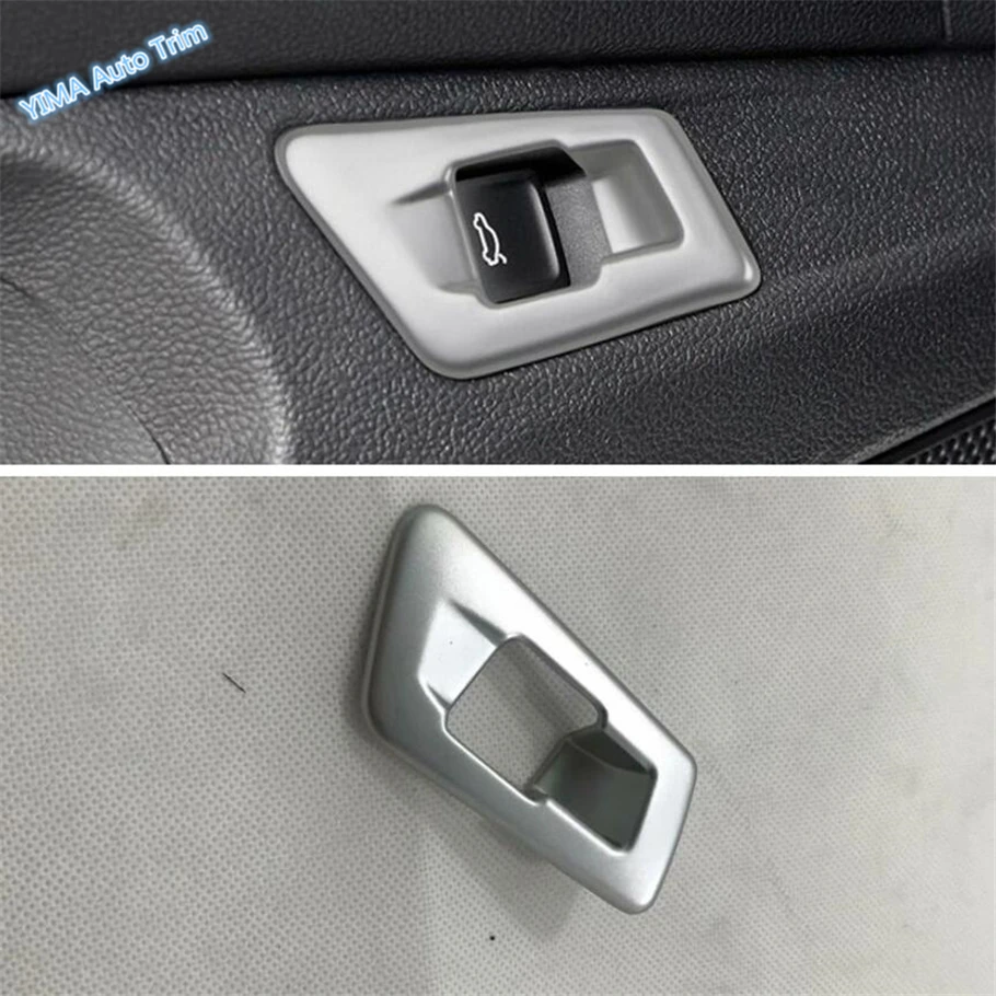 

Lapetus Auto Styling Rear Trunk Box Door Button Switch Cover Trim Fit For Volkswagen T-Roc T Roc 2018 2019 Matt Carbon Fiber ABS
