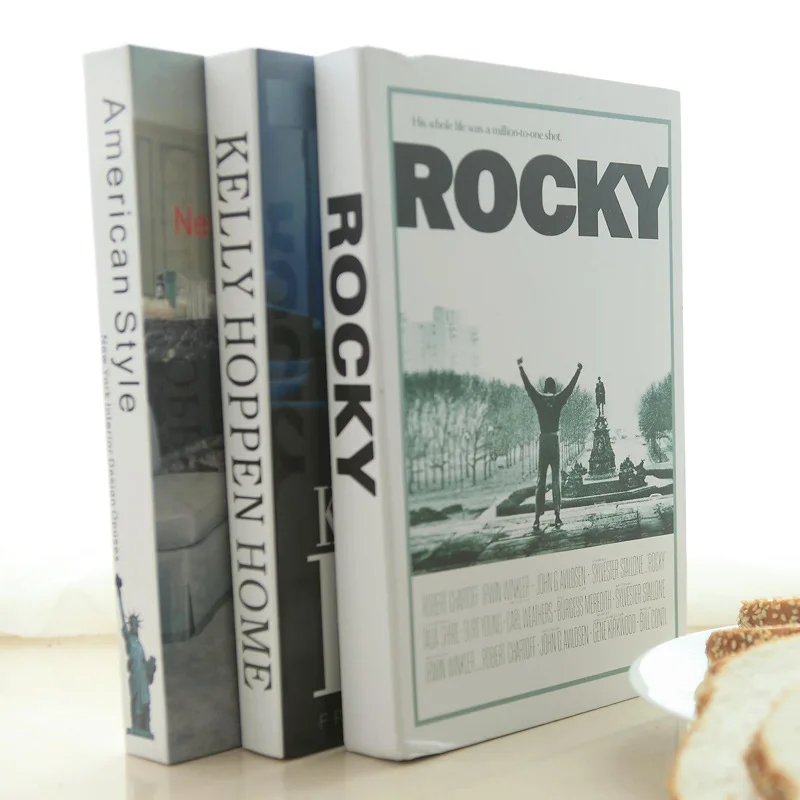 بسيطة الديكور خزانة التصوير منزل جديد الحلي الدعائم محاكاة دراسة كتاب وهمية كتاب صندوق كتب العفن ترسل عشوائي