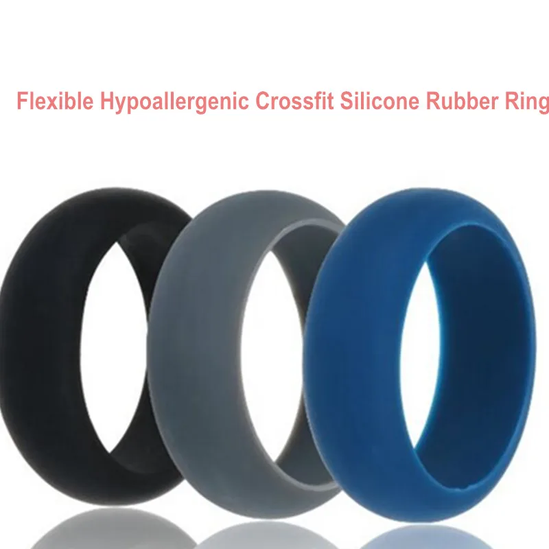 size 9 11 8mm 3 colors flexible hypoallergenic crossfit silicone rubber ring wedding engagement cocktail - Hypoallergenic Wedding Rings size 9 11 8mm 3 colors flexible hypoallergenic crossfit silicone rubber ring wedding engagement cocktail - Hypoallergenic Wedding Rings