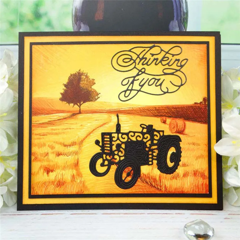 

YaMinSanNiO Tractor Cutting Dies 2019 for Scrapbooking Card Making Album Embossing Paper Metal Cutting Dies Craft Dies New 2019