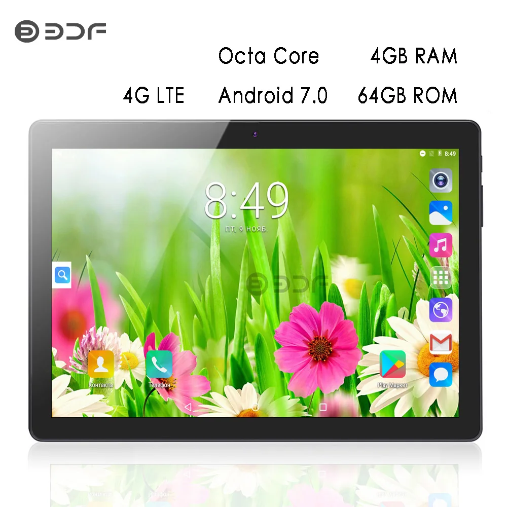 

2019 New 10 inch Tablet Pc Octa Core Android 7.0 4G LTE Phone Call Certification WiFi GPS FM Bluetooth 4G+64G 10.1 inch Tablets
