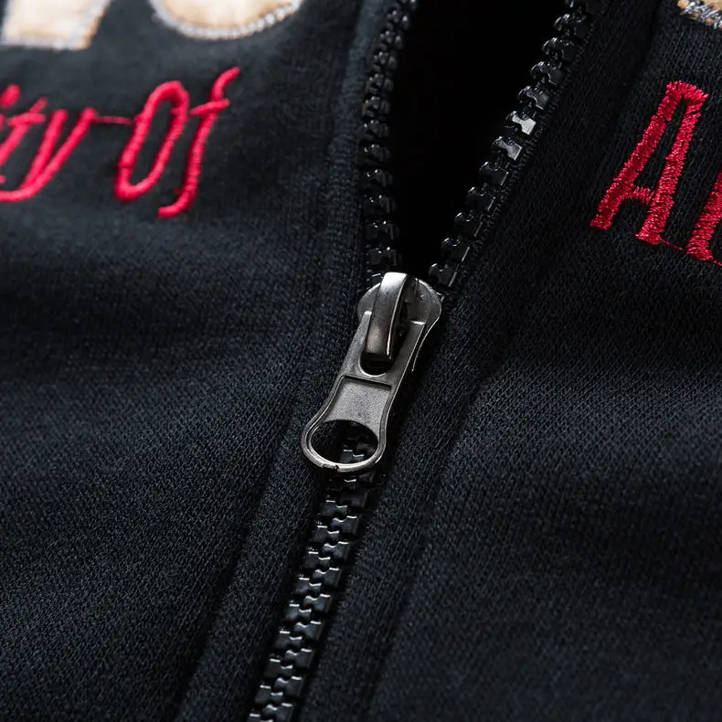 2019 Tracksuit Sets Men Casual Hooded Couple Fleece Cotton Male Sweatshirts Man Sportswear Suits Youth Zipper Cardigan+Pant 2PCS 11