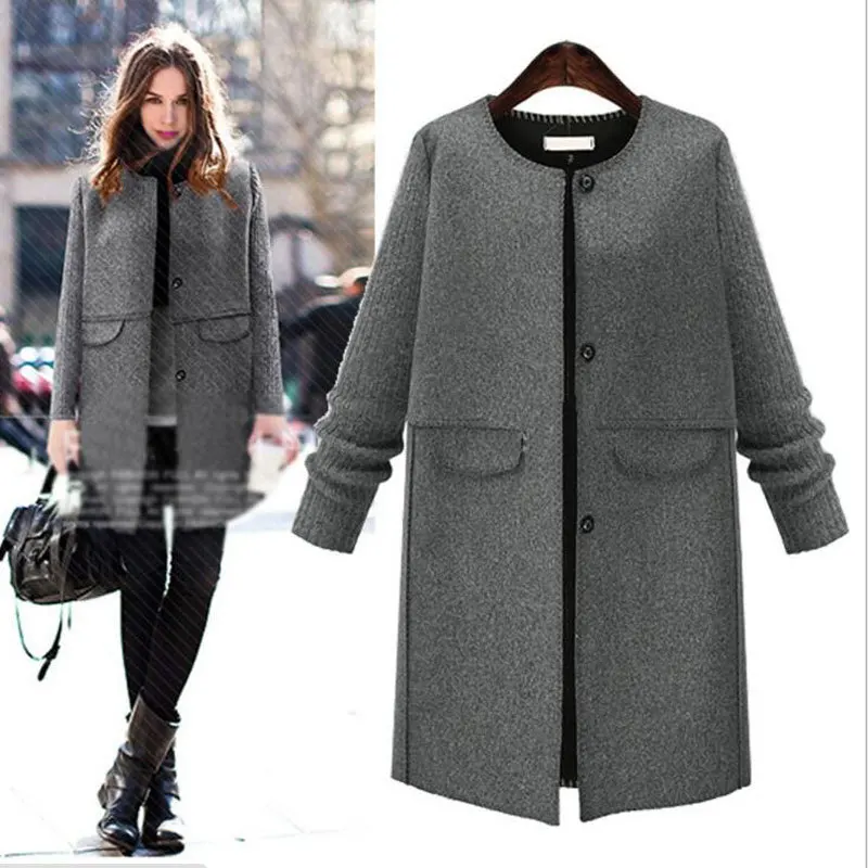 

Autumn European Style Women's Knitted Cardigan Sweaters Long Sleeve Female Casual Wool Loose Cardigan Plus Size XL-5XL Coat