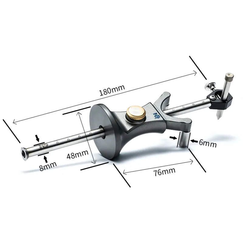 2 в 1 линия круговой Scribe параллельная линия рисования Scriber линейка; Деревообработка инструменты многофункциональный инструмент для маркировки