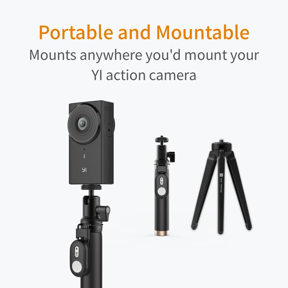 YI 360 VR Camera Dual-Lens 5.7K HI Resolution Panoramic Camera with Electronic Image Stabilization, 4K in-Camera Stitching