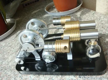 

double Cylinder Stirling engine model miniature Stirling generator turbines model science toy educational model