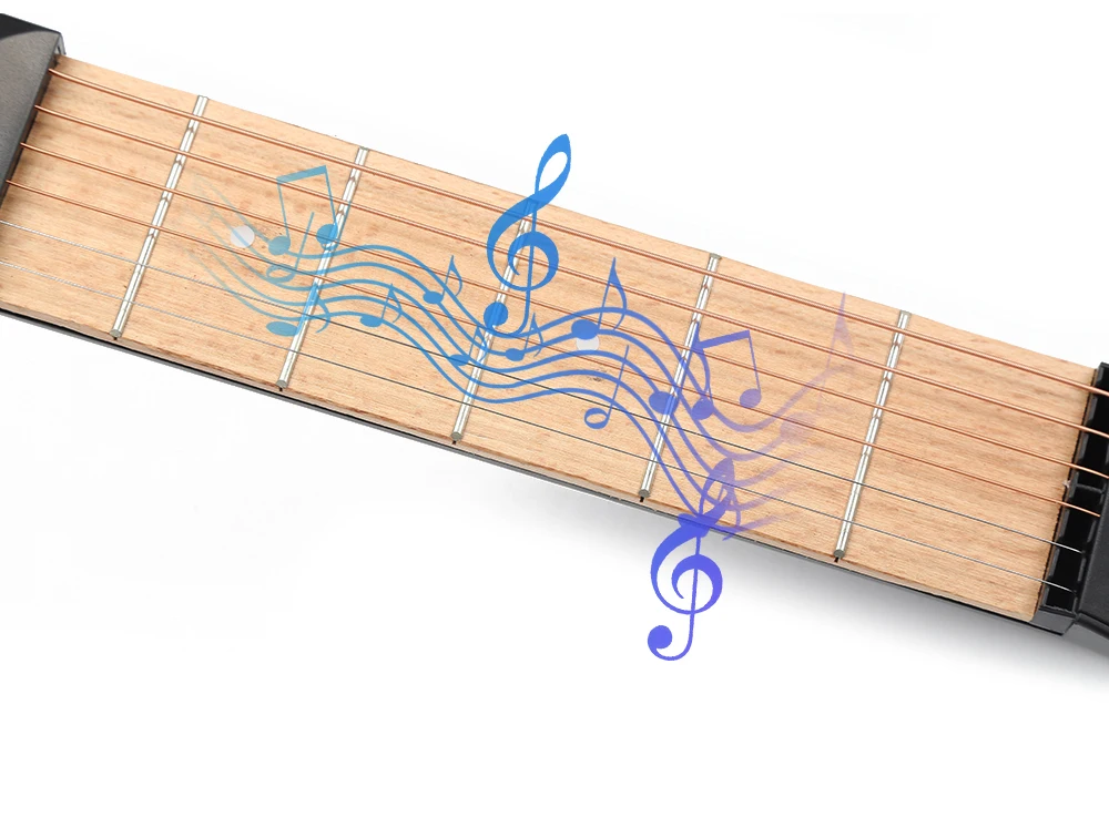 6-струнная 6 ладов портативная карманная акустическая игра на гитаре инструмент легкий высококачественный Прочный Удобный для тренировки в любом месте