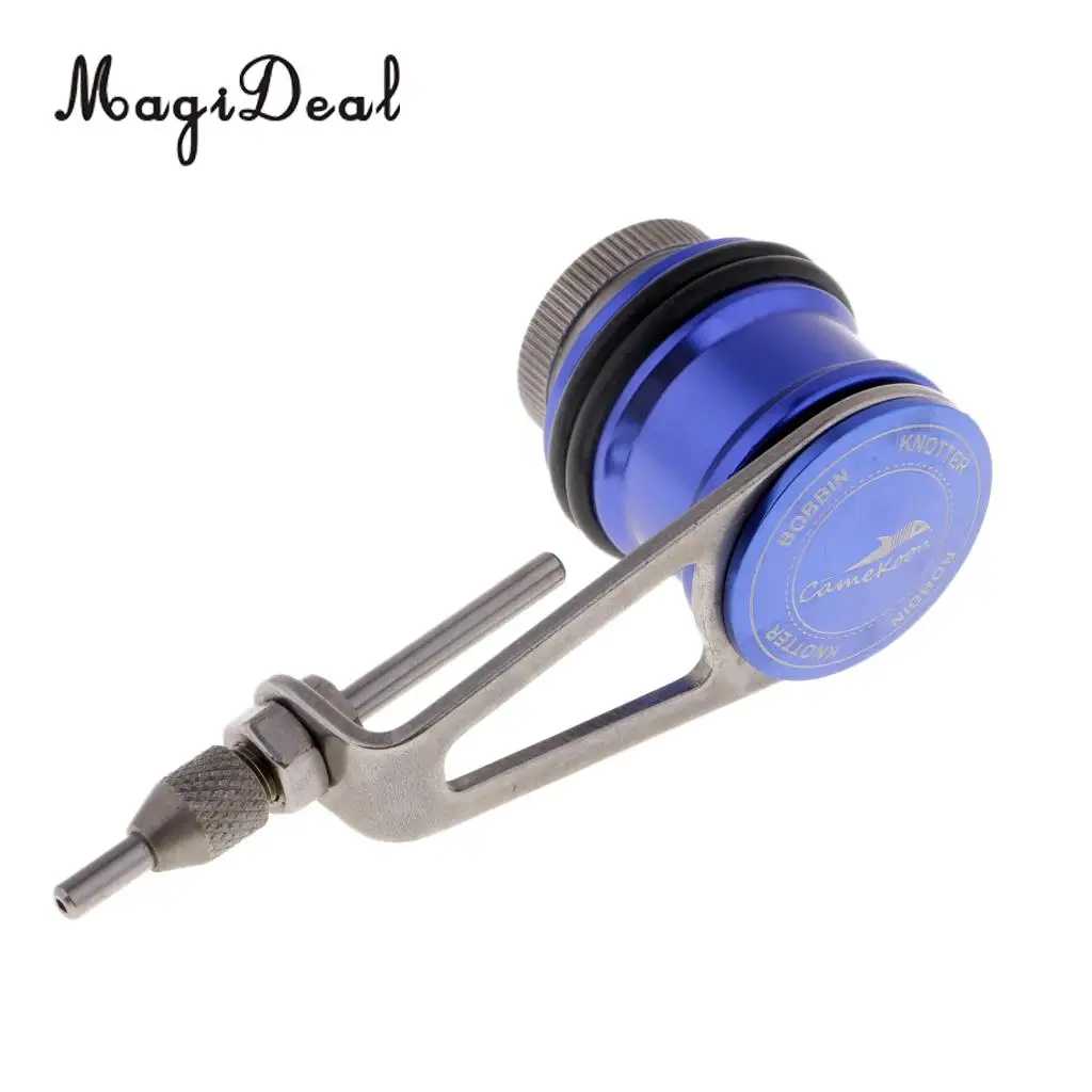 MagiDeal Bobbin Knotter PE Line Leader Line Knot Tying Tool Jigging Knots with quick adjusting disk-drag for making PR serving