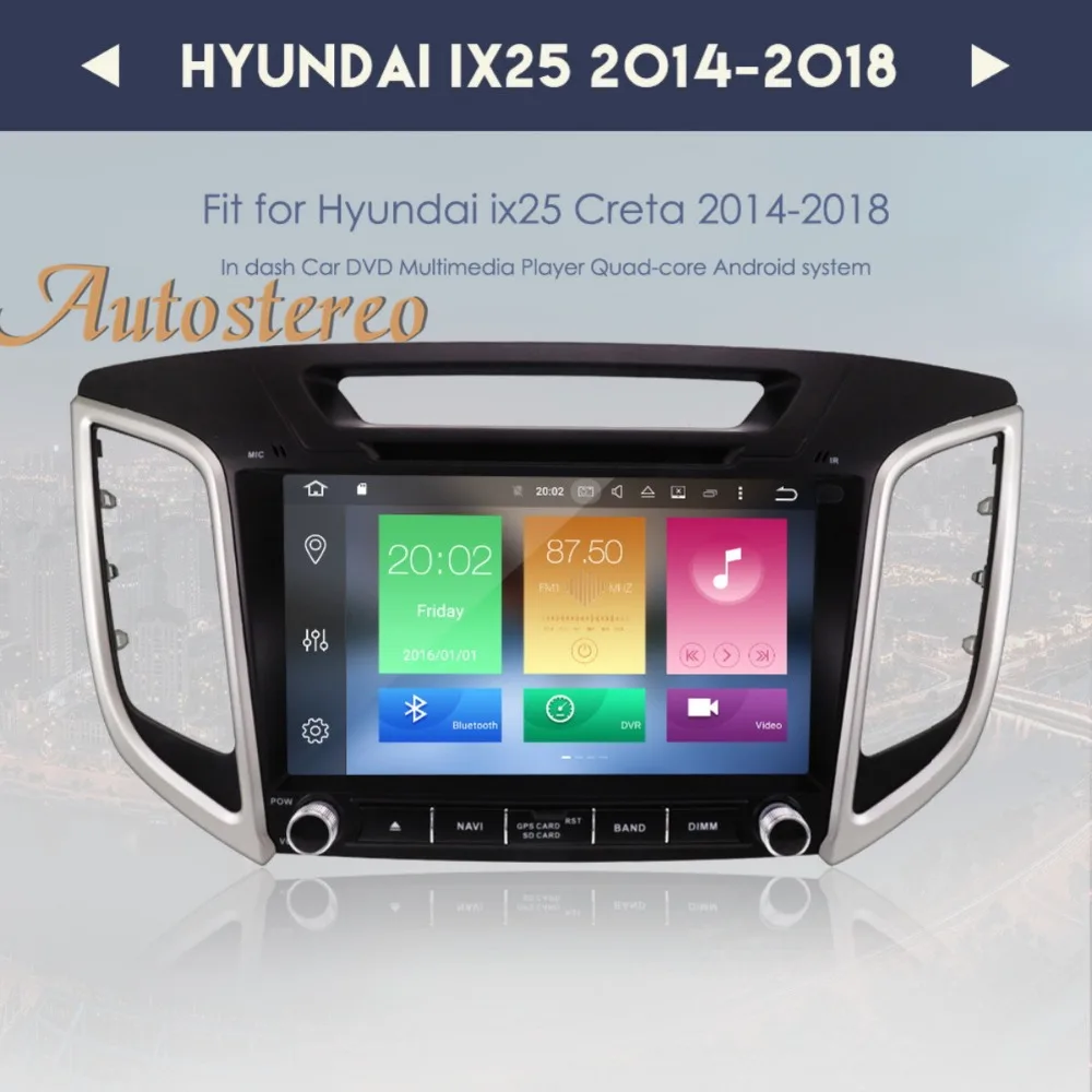

Android 9.0 Car DVD Player GPS Navigation For HYUNDAI IX25 2014-2018 CRETA stereo headunit multimedia radio tape recorder IPS