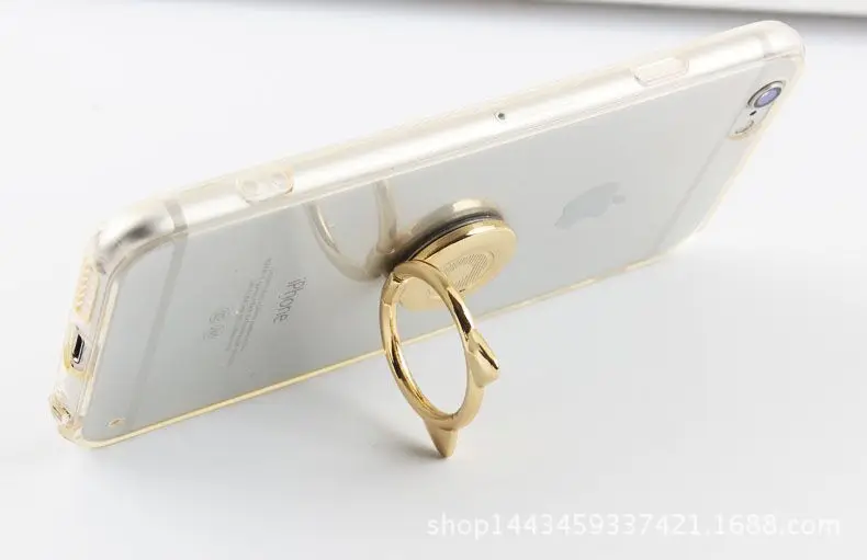 Универсальный держатель для телефона с милыми кошачьими ушками и кольцом на палец, магнитный держатель на 360 градусов для мобильного телефона с подставкой