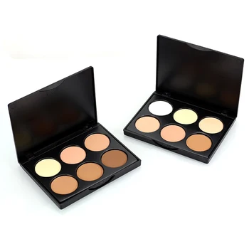 

Women 6 Color Face Foundation and Highlighting Powder Foundation Palette