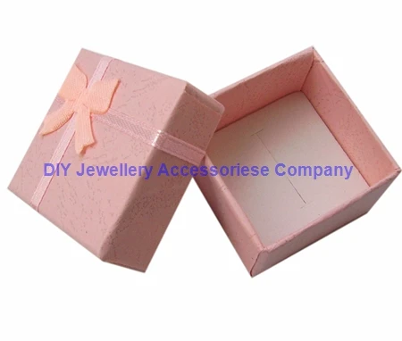 Fashion Ribbon Jewelry Box  Multi Colors Ring Earrings Pendant 4x4x3cm Display Packaging Gift