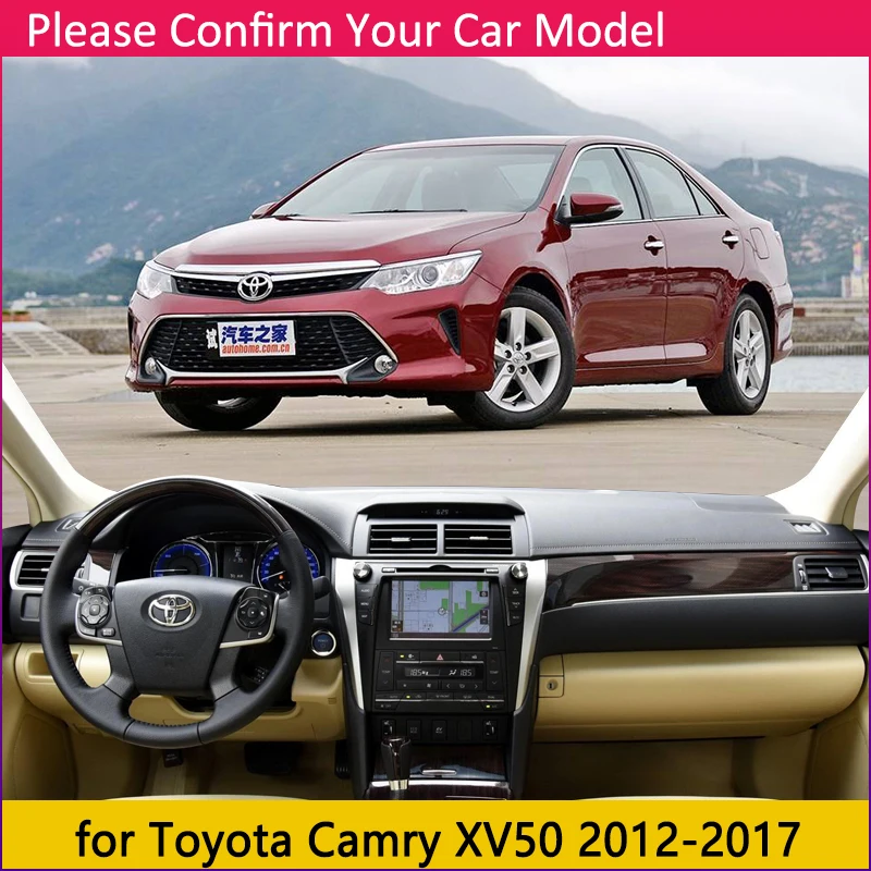 Для Toyota Camry 50 XV50 2012~ Противоскользящий коврик на приборную панель солнцезащитный коврик для панели автомобильные аксессуары 2013