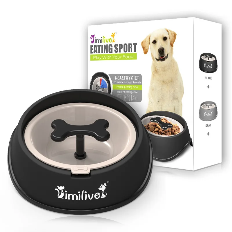 

2017 Size L Anti Choke Pet Dog Bowl Slow Eating Pet Bowl Healthy Prevent Choking Gluttony Obesity Puzzle Feeder Pet Dogs & Cats