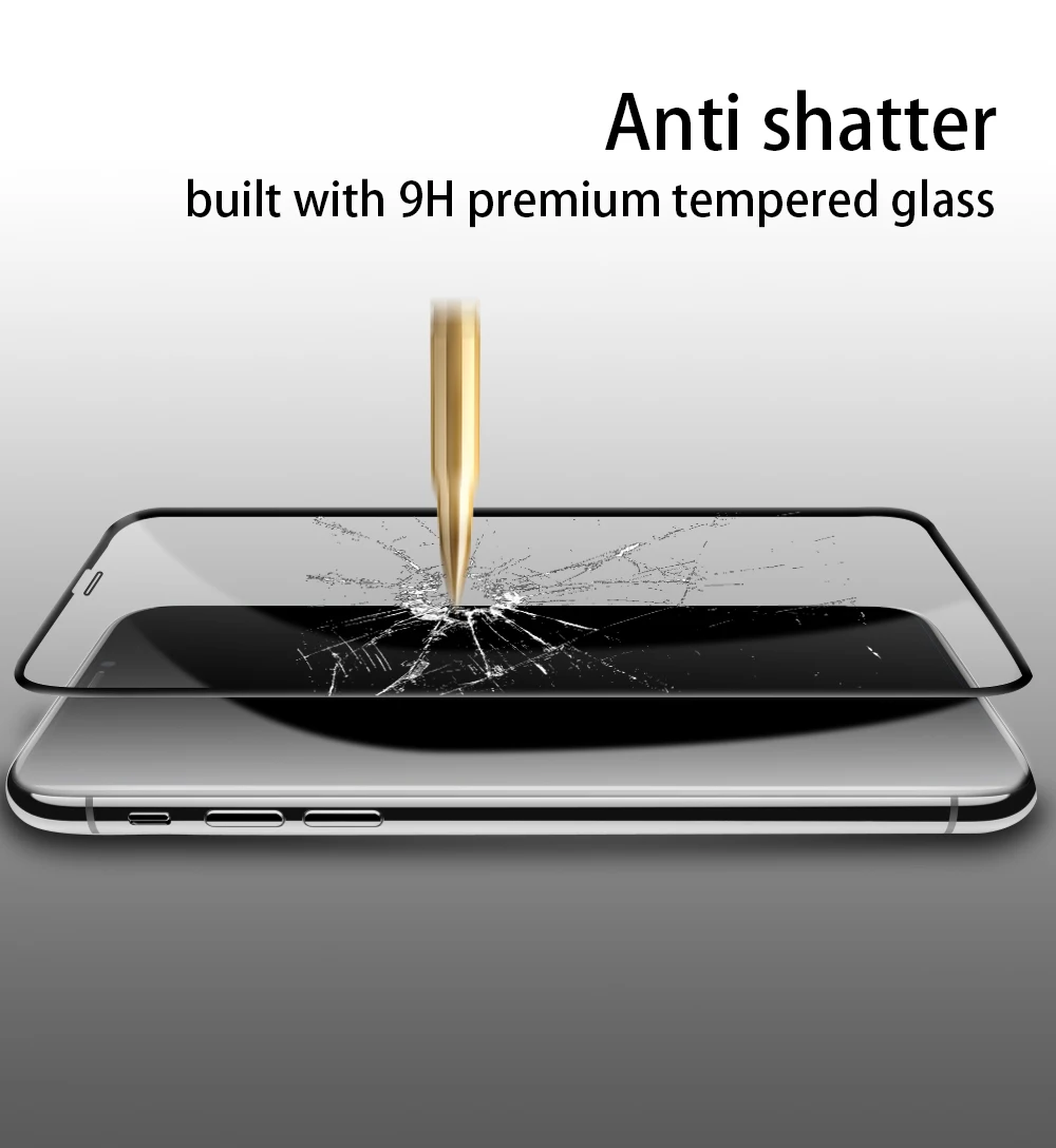 Ascromy 10D Full Cover Tempered Glass Screen Protector For Apple iPhone XS Max XR X S 8 Plus 7 6 6S 8plus verre tremp Protection (2)