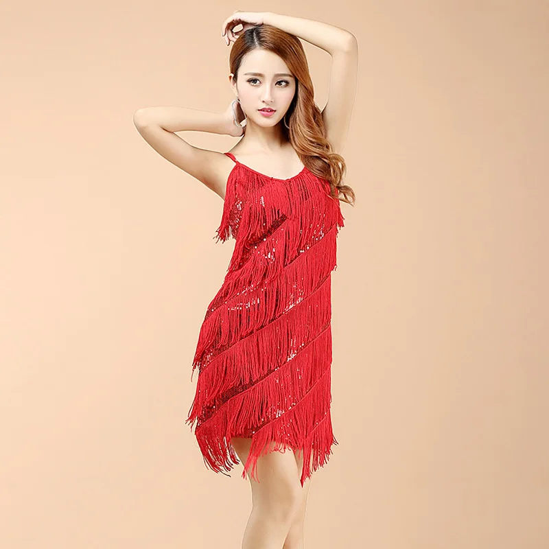 

Flapper tassel Sequins*1920's Fringed Cocktail Party Dance Costume Latein Dress