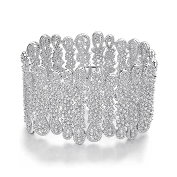

Luxury AAA Cubic Zirconia Romantic Deluxe wide Bracelet,Wedding/Party/dinner Jewelry for women's Accessaries,YDGB021