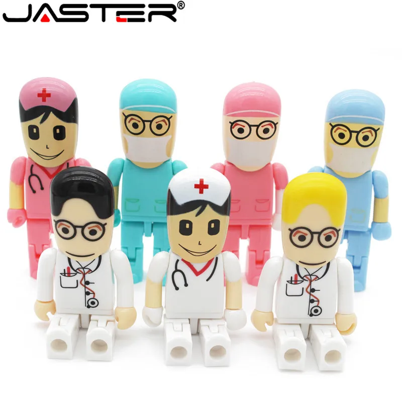 JASTER мультфильм робот медицинский флэш накопитель в виде доктора USB карта 2 0 4 ГБ 8 16