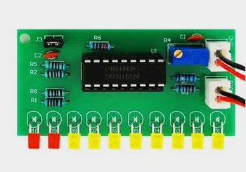 

Free Shipping!!! 10-band audio level indicator kit / LM3915 indicator / electronic training DIY (parts)