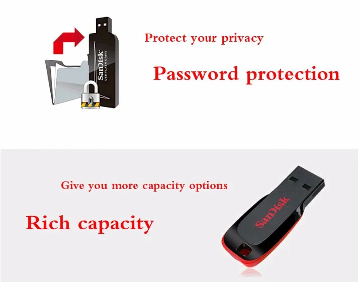 Sandisk CZ50 usb флэш-накопитель 32 ГБ мини usb флэш-накопитель usb флешка 8 Гб 16 Гб usb-носитель 64 Гб флэш-диск 128 ГБ