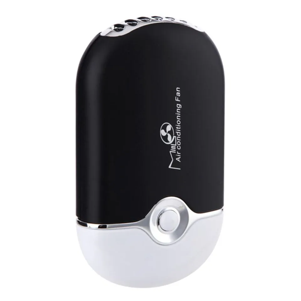 NEWCOME USB мини портативный вентилятор перезаряжаемый электрический ручной кондиционер охлаждающий вентилятор сушилка для ресниц - Цвет: Black