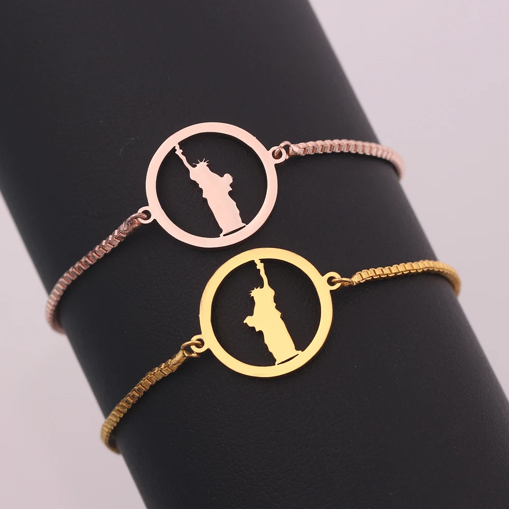 Новый раздвижной Браслет Классический Персонаж Статуя Свободы Pulseira из