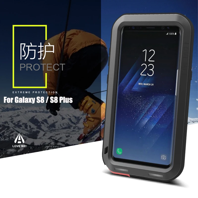 Металлический Чехол Love Mei для Samsung Galaxy S8 Plus ударопрочный чехол мобильного