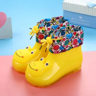 

Children's Rain Boots cute cartoon Boys and Girls slip Baby shoes, overshoes Water shoes for Children Rubber Shoes size 24-30