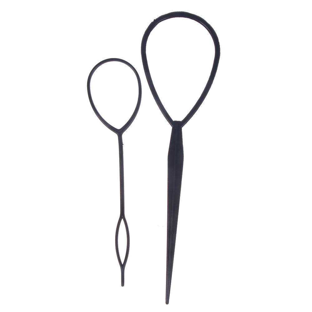 Popular 2 pcs Ponytail Creator Plastic Loop Styling Tools Black Topsy Pony topsy Tail Clip Hair Braid Maker Styling Tool Fashion Popular 2 pcs Ponytail Creator Plastic Loop Styling Tools Black Topsy Pony topsy Tail Clip Hair Braid Maker Styling Tool Fashion