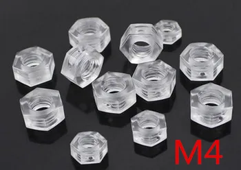 

200pcs/lot M5 Transparent Acrylic Hex Nut
