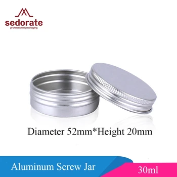 

Sedorate 20 pcs/Lot 30ML Aluminum Jars Refillable Bottles For Cosmetic Crew Cap Powder Containers Hair Was Case Box MC3467-1