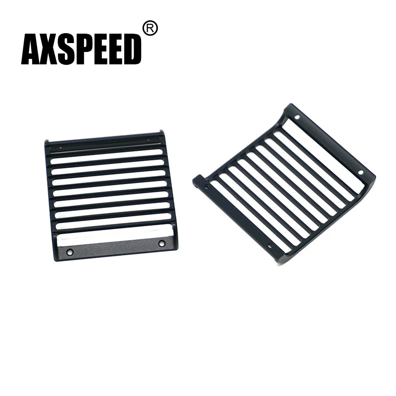 

1Pair 1/10 RC TRX4 Metal LED Headlight Cover Guard Grille for 1:10 RC Crawler Car Traxxas TRX-4 Black