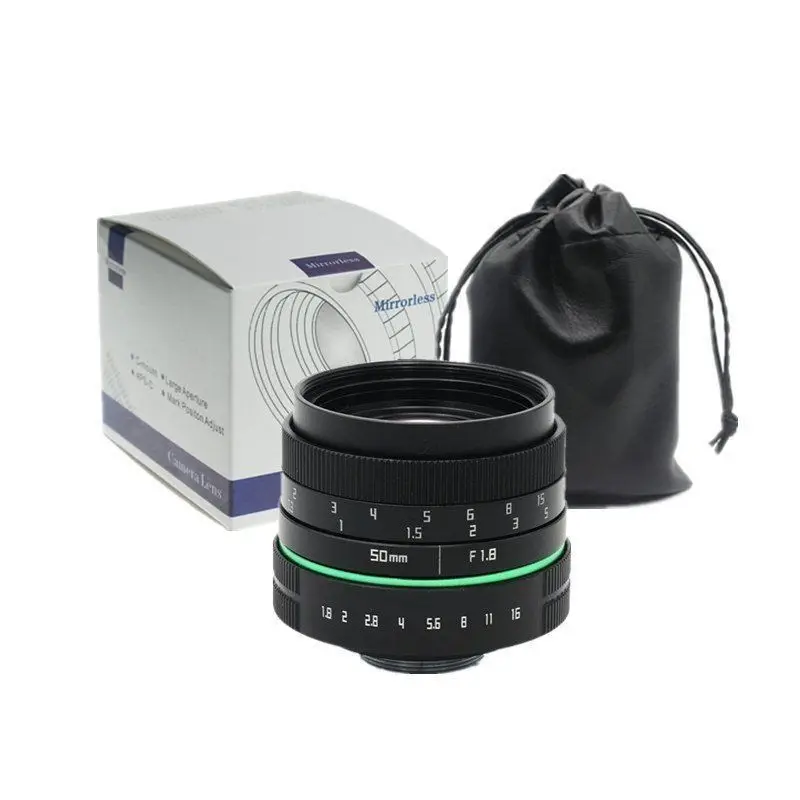 Новый зеленый круг 50 мм f/1 8 C крепление CCTV объектив камеры (V2) для Canon EOS M EF