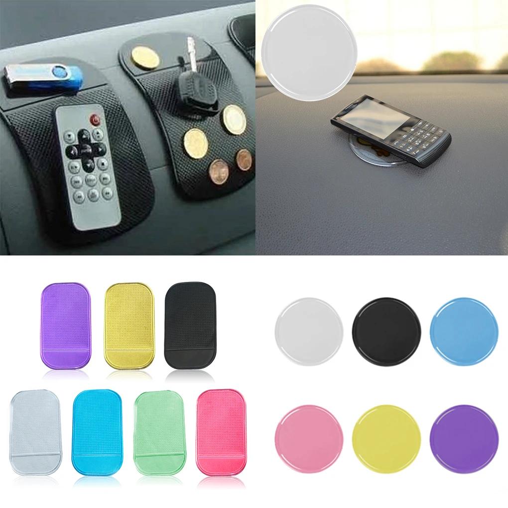 

14*8CM PU Mape Anti-Slip-Pad Automobile spider mat Mobile phone mat Black