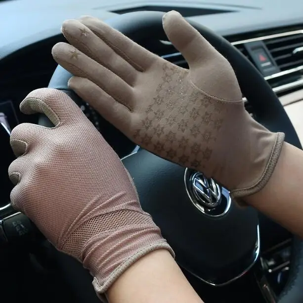 Мужские весенне-летние тонкие эластичные полосатые короткие перчатки мужские летние солнцезащитные перчатки для вождения с сенсорным экраном R1243