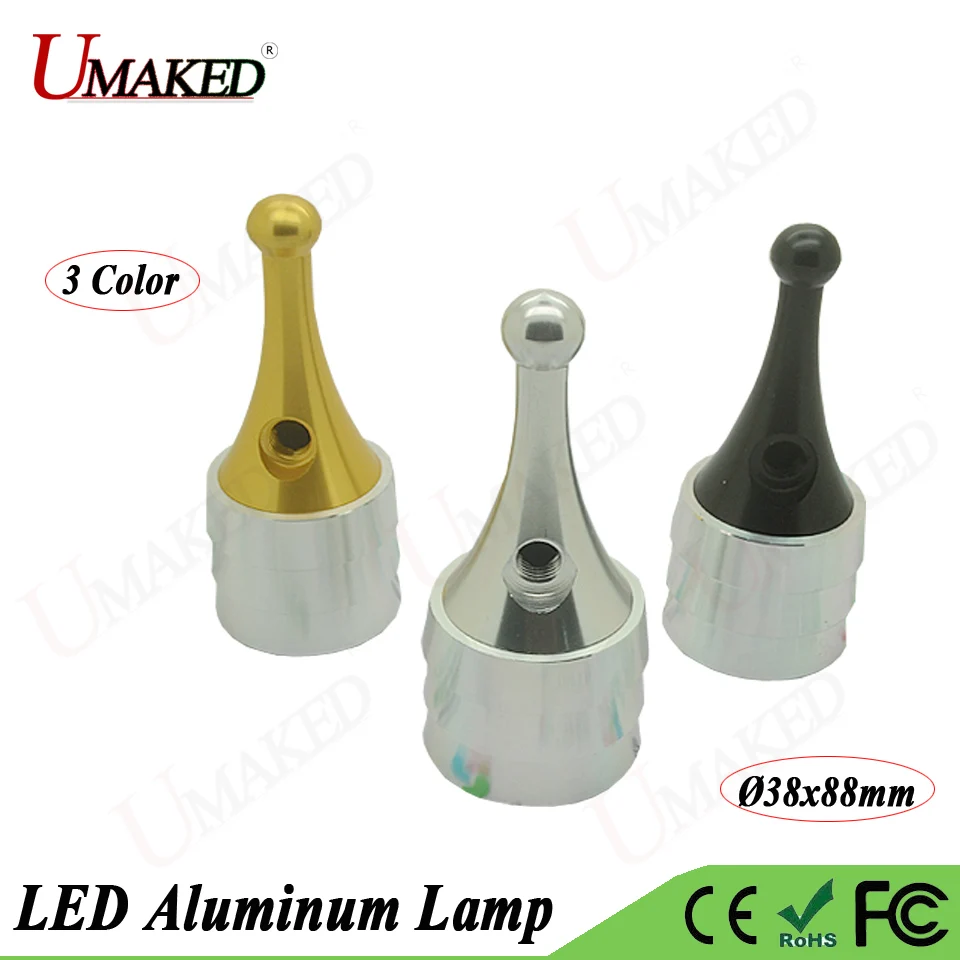 5 шт. 1 Вт 3 Вт Dia38x88mm светодиодный Alumimun настольная лампа налобный светильник основание Точечный светильник/светодиодный чехол для лампы+ радиатор PCB+ Лен