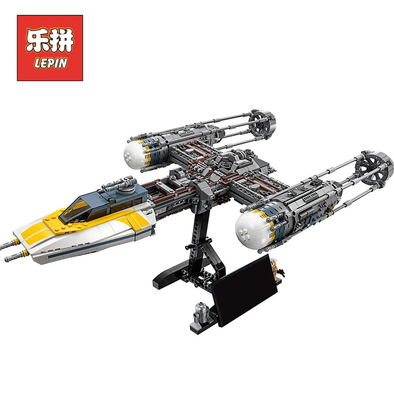 

New Lepin Star 05143 Wars Star Y-wing Set Starfighter Legoinglys Building Blocks Bricks DIY Starwars Kids Toy Compatible 75181