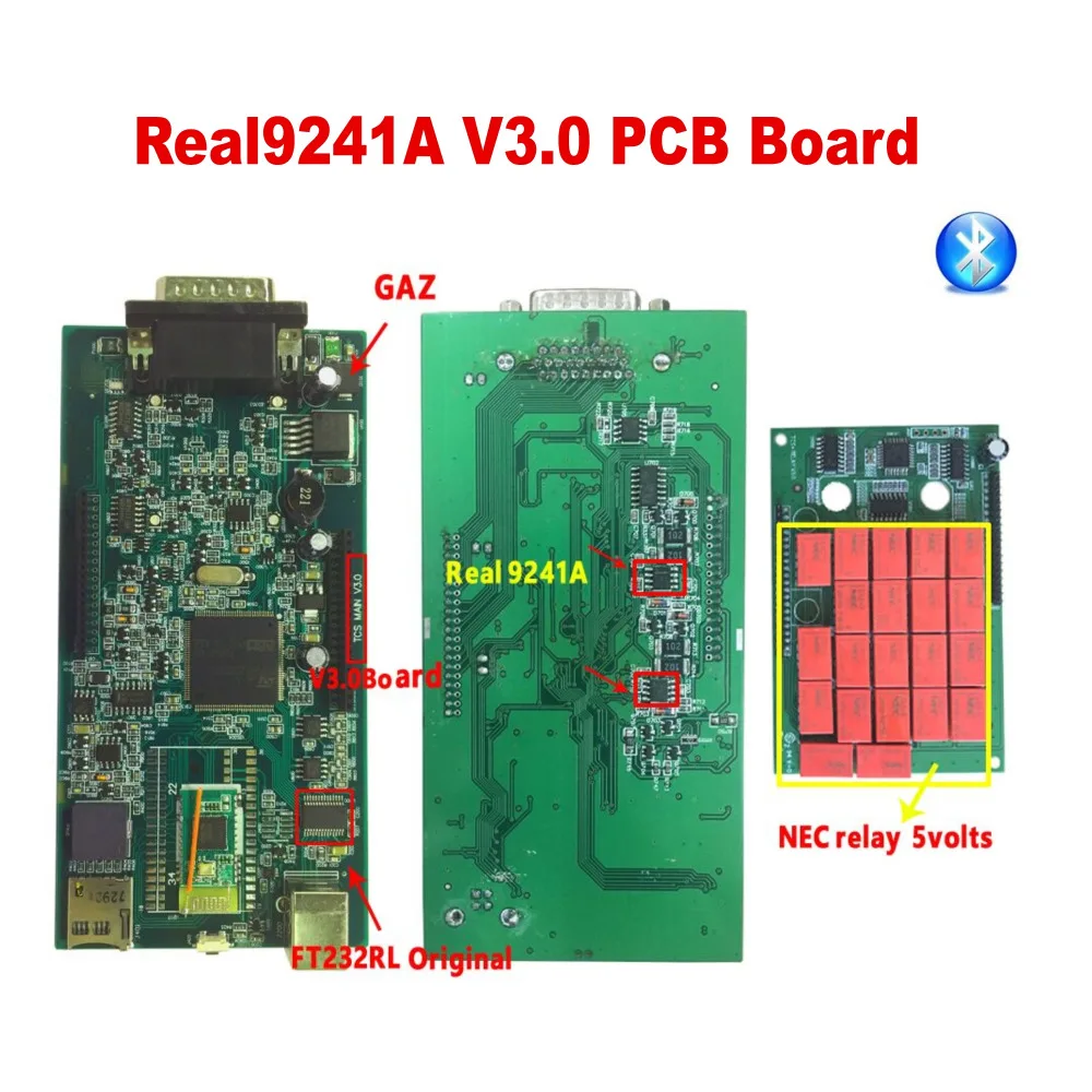 Новинка! Только Real9241A зеленый PCB V3.0 плата для VD TCS WOW CDP PRO PLUS/multidiag pro + wow snooper/MVD все