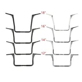 

Motorcycle 1-1/4" Ape Hanger Handlebar For Harley Touring Road King Electra Street Glide Dressers Baggers 12"14"16"18" 1982-2020