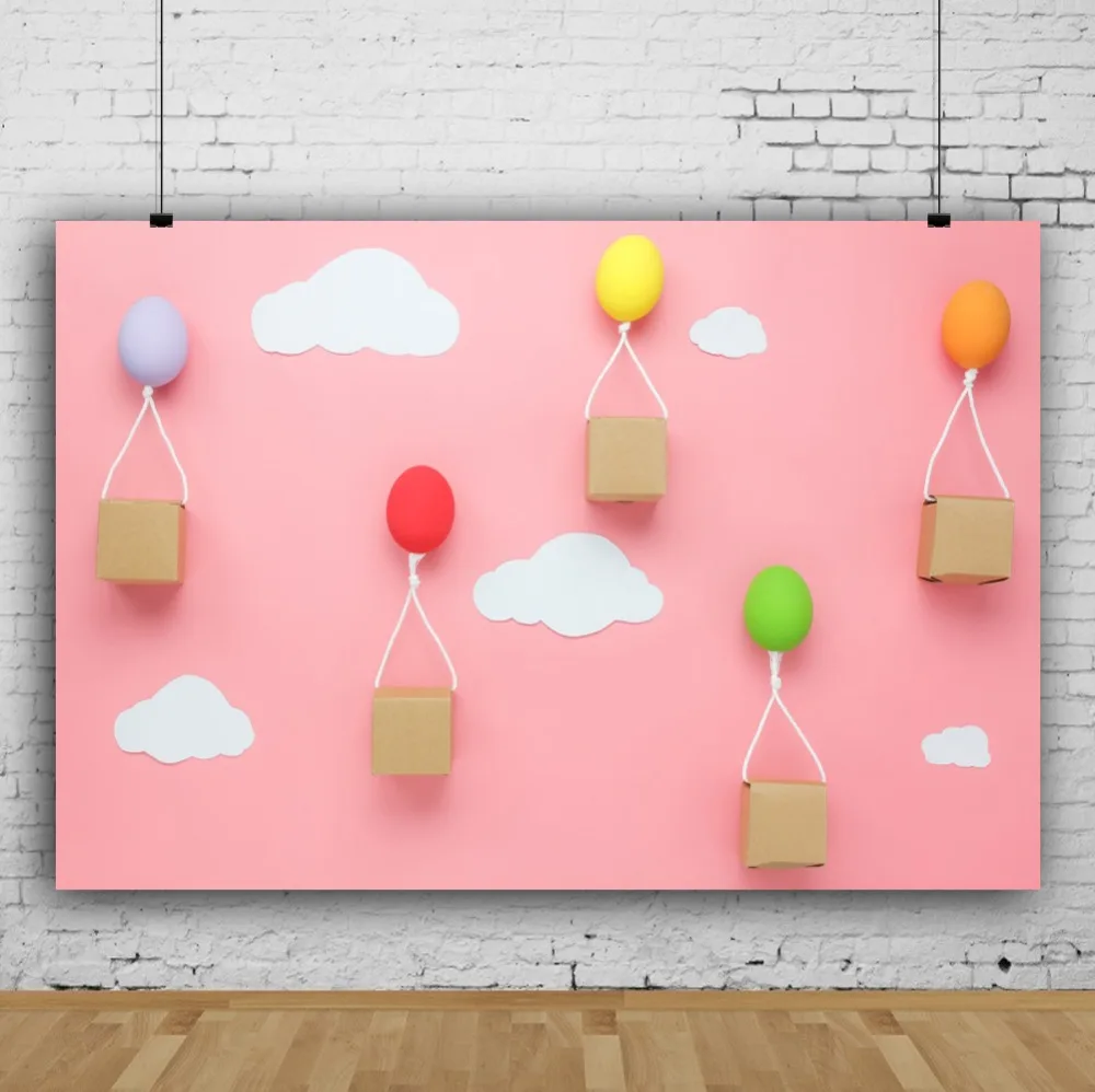 Laeacco Easter Eggs Clouds Gift Baby Newborn Children Photography Background Customized Photographic Backdrops For Photo Studio