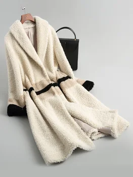 

Real Fur Coat Winter Coat Women Sheep Shearling Fur 100% Wool Coat Women Clothes 2018 Korean Vintage Jacket Abrigo Mujer 18046MY