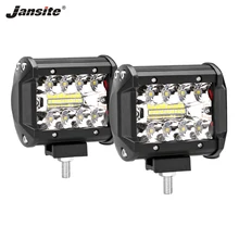 Jansite 4.3 pollici 60 W Luci di Lavoro Combo Fascio di Luce Bar Fuori Strada di Guida Lampada 12 V 24 V Doppia Fila barca HA CONDOTTO Camion IP67 Outdoor Led