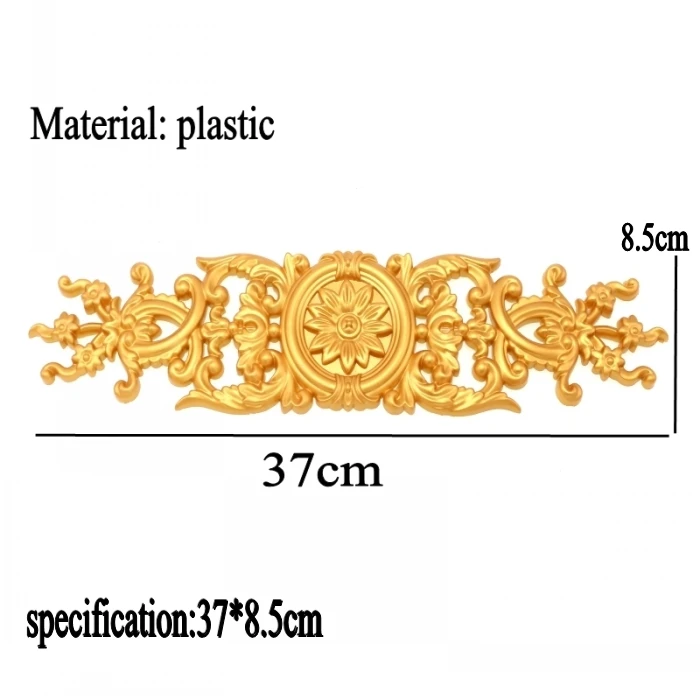 RUNBAZEF декоративные материалы Континентальный потолок линия фон украшения стен мебельная фурнитура Резные узоры цветы - Цвет: Золотой