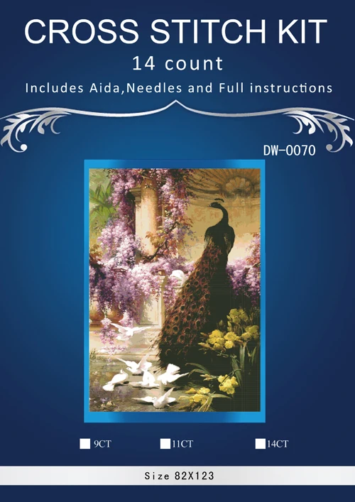 

Peacock Flowers Cross Stitch similar dmc Cross Stitch Sets DIY Cross Stitch Kits for Embroidery Home Decor Needlework